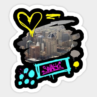 SAVAGE BALTIMORE CITY SKYLINE DESIGN Sticker